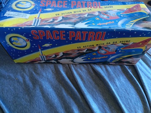 Space patrol tin toy rocket - tin,