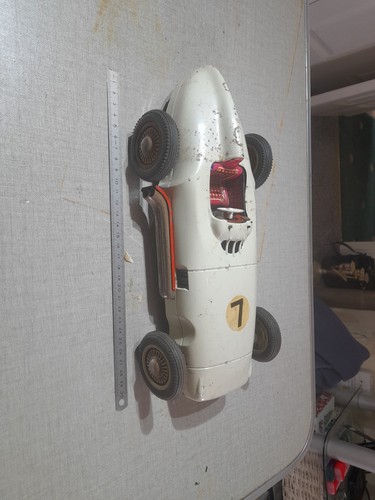 Vintage tin plate mercedes - tin,