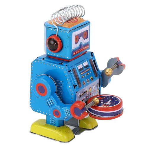 Robot clockwork toy vintage - clockwork,