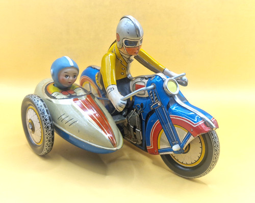Vintage ash tin toy motorcycle - ash,