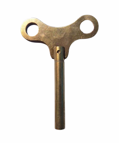 Brass long shaft winding key - brass,
