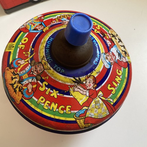 Chad valley tin spinning top - chad,