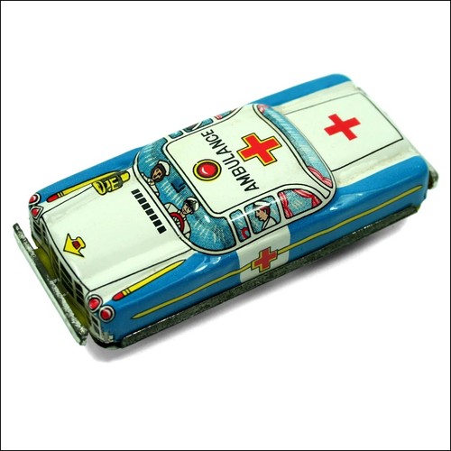 Vintage tin plate ambulance - vintage,