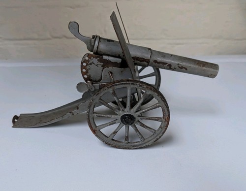 Tin cannon artillery toy - tin,