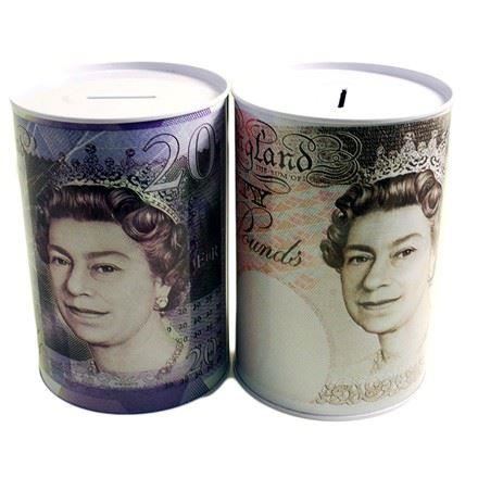 Pack pound note design - design, piggy