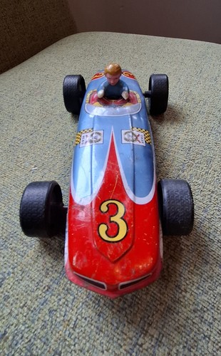 Vintage tin racing car - vintage,