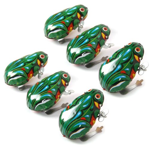 6pcs vintage tin - 6pcs, frog