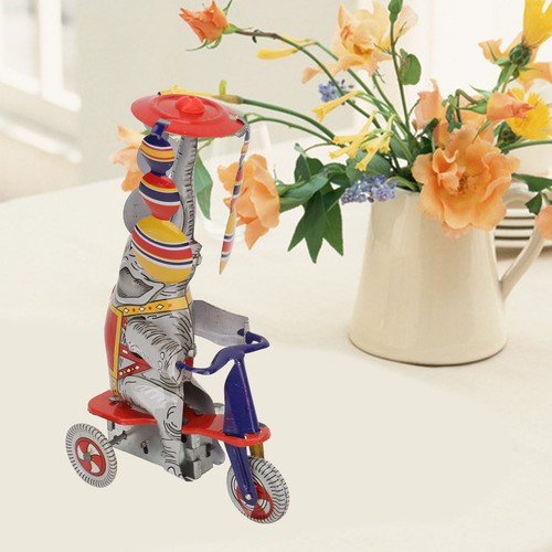 Elephant tricycle tin toy - elephant,