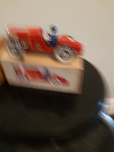 Clockwork tin toy racing car - racing,