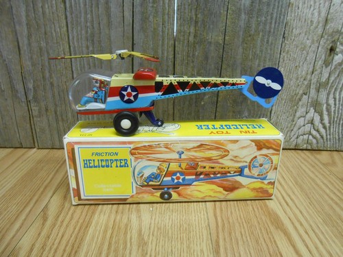 Tin toy friction - tin, helicopter