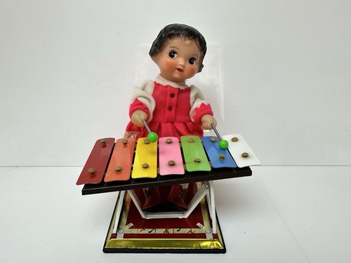 Vintage xylophone playing girl - xylophone,