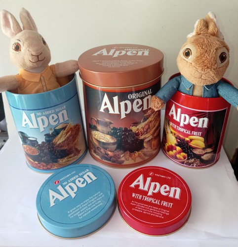 Alpen cereal storage tins - alpen,