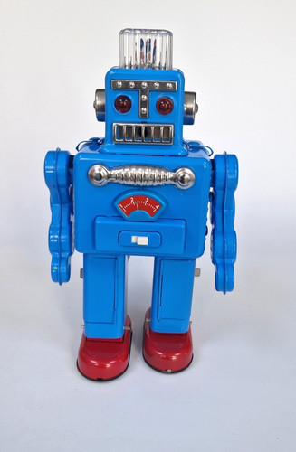 Vintage tinplate robot - vintage,
