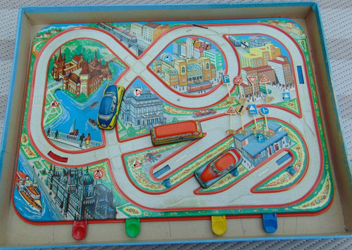 Vintage tin plate - vintage, traffic