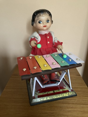 Xylophone girl tin - xylophone, toy