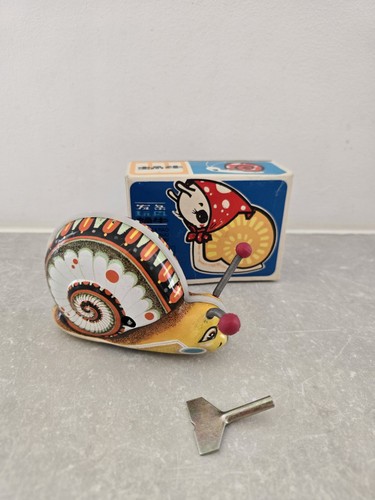 Vintage tin toy snail - tin,