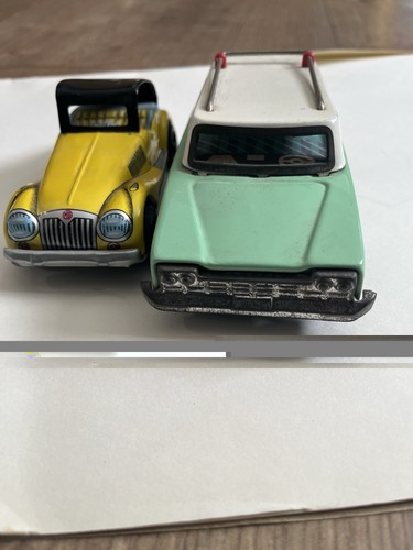 Vintage tin plate - plate, car